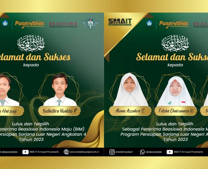 5 Siswa SMAIT Raih Beasiswa Indonesia Maju Program Persiapan Sarjana Luar Negeri